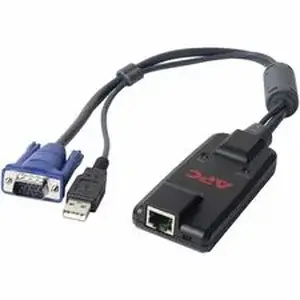Apc - Schneider Electric APW KVMUSBVM - APC KVM 2G, Server Module, USB with Virtual Media - 1.67 ft KVM Cable for Video Device, Keyboard, Mouse, Monitor - First End: 1 x RJ-45 Network - Female - Second End: 1 x 15-pin HD-15 - Male, 1 x USB Type A - Male - Black - 1 Each - TAA Compliant