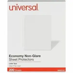 Universal Products UNV 21127 - Universal Top-Load Poly Sheet Protector - 2 x Sheet Capacity - For Letter 8 1/2" x 11" Sheet - 3 x Holes - Ring Binder - Rectangular - Clear - Polypropylene - 200 / Box
