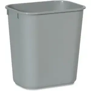 Rubbermaid RCP 2955GY - Commercial 13 QT Standard Deskside Wastebasket - 3.25 gal Capacity - Durable, Dent Resistant, Rust Resistant, Easy to Clean - 12.1" Height x 8.3" Width x 11.4" Depth - Plastic - Gray - 1 Each