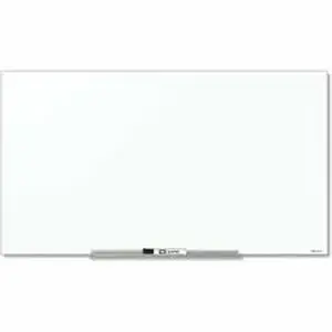 Acco Brands QRT G3922IMW - Quartet InvisaMount Magnetic Glass Dry-Erase Board - 39" (3.2 ft) Width x 22" (1.8 ft) Height - White Tempered Glass Surface - Horizontal - Magnetic - Assembly Required - 1 Each