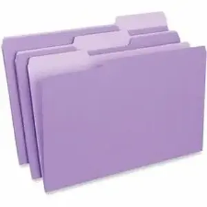 Universal Products UNV 15305 - Universal 1/3 Tab Cut Legal Top Tab File Folder - 8 1/2" x 14" - Assorted Tab Position - 11 pt. - Stock - 100 / Box