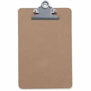 Universal Products UNV 05610 - Universal Clipboard - 0.75" Clip Capacity - Storage for Document, Form, Paper - 5" x 8" Sheet Size - Hardboard - Brown - 1 Each