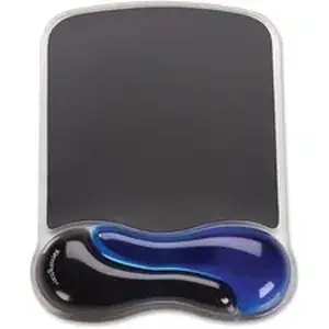 Kensington KMW 62401 - Duo Gel Mouse Wristrest Wave - 7.25" Width x 9.50" Depth - Black & Blue - 1 Each