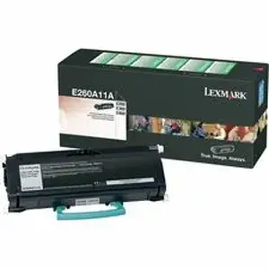 Xerox LEX E260A11A - Lexmark E260A11A Laser Toner Cartridge - Black - 1 Each - 3500 Pages
