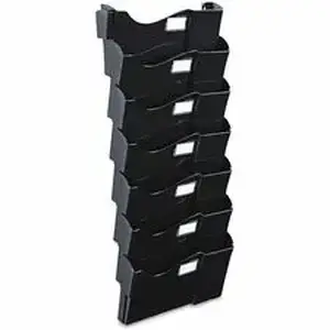 Universal Products UNV 08174 - Universal Hanging Organizer - 7 Pocket(s) - 38.25" Height x 16" Width x 4.75" Depth - Black - Plastic - 7 / Pack