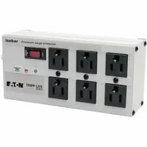Eaton Tripplite TRP ISOBAR6ULTRA - Tripp Lite series Isobar Premium Surge Protectors - Gray - NEMA 5-15P - 6 x NEMA 5-15R - 1440 VA - 3330 J - 120 V AC Input - 120 V AC Output - 61 kA - 6 ft