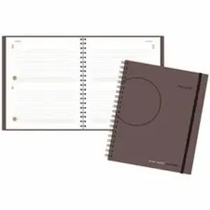Acco Brands 80620430 - At-A-Glance 2DPP Undated Planning Notebook - Daily - January to December - 2 Day Single Page Layout - 8 1/2" x 11" Sheet Size - Wire Bound - Gray - Poly - 1 Each