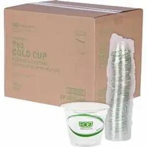 Eco-products,inc. ECO EPCC9SGS - Eco-Products 9 oz GreenStripe Cold Cups - 9 fl oz - Clear - Polylactic Acid (PLA) - Cold Drink - 50/Pack - 20 / Carton