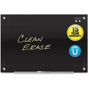 Acco Brands QRT G4836B - Quartet Infinity™ Glass Magnetic Dry-Erase Board - 48" (4 ft) Width x 36" (3 ft) Height - Black Tempered Glass Surface - Black Frame - Horizontal/Vertical - Magnetic - Frameless, Dent Resistant, Non-absorbent, Stain Resistant, Ghost Resistant, Scratch Resistant, Smooth Writing - 1 Each