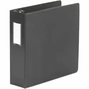 Universal Products UNV 20791 - Universal Ring Binder - 3" Binder Capacity - Letter - 8 1/2" x 11" Sheet Size - 600 Sheet Capacity - 3 Ring - Fastener: Ring - Pocket: 2, Inside Front & Back - Polypropylene - Black - Non-stick - 1 Each