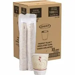 Dart SCC X8J8002CT - Solo Trophy Plus 8 oz Symphony Insulated Hot/Cold Cups - 8 fl oz - Beige - Poly, Polyethylene - Coffee, Tea, Cocoa, Hot Drink, Cold Drink - 100/Pack - 10 / Carton