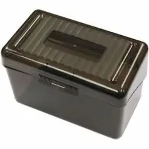Universal Products UNV 47287 - Universal Card Holder - Support 4" x 6" Media - 4.5" Height x 6.8" Width x 4.3" Depth - Plastic - Translucent Black - 2 / Pack