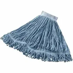 Rubbermaid RCP D253BLUCT - Commercial Super Stitch 24 oz Blend Wet Mop Heads - Antimicrobial - Cotton, Synthetic Yarn - Blue - 6 / Carton