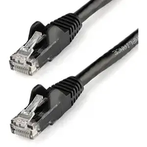 Startech STC N6PATCH25BK - .com 25 ft Black Snagless Cat6 UTP Patch Cable - 25 ft Category 6 Network Cable for Network Device, Workstation, Wall Outlet, Distribution Panel, VoIP Device, Hub, Security Device - First End: 1 x RJ-45 Network - Male - Second End: 1 x RJ-45 Network - Male - 10 Gbit/s - Patch Cable - Gold Plated Connector - CMG - 24 AWG - Black - 1 Each