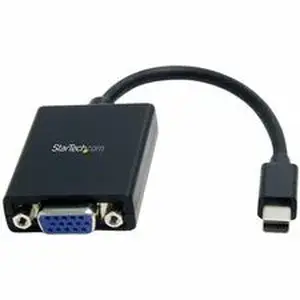 Startech STC MDP2VGA - .com Mini DisplayPort to VGA Video Adapter Converter - 5.12" Mini DisplayPort/VGA Video Cable Adapter for Monitor, Audio/Video Device, Desktop Computer, Notebook, Projector, Ultrabook, Tablet, MacBook, MacBook Air, Mac mini - First End: 1 x 20-pin Mini DisplayPort 1.2 Digital Audio/Video - Male - Second End: 1 x 15-pin HD-15 - Female - Supports up to 1920 x 1200 - Black - 1 Each