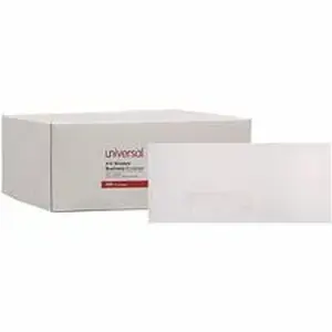 Universal Products UNV 35211 - Universal Envelope - Business - #10 - 9 1/2" Width x 4 1/8" Length - 24 lb - Gummed - White - Paper Stock - 500 / Box