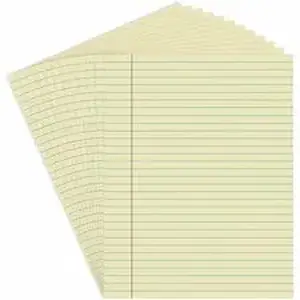 Universal Products UNV 22000 - Universal Glue Top Pads, Wide/Legal Rule, 50 Canary-Yellow 8.5 x 11 Sheets, Dozen - 1 Subject(s) - 50 Sheets - Glued - Wide Ruled, Legal Ruled Front Ruling - 16 lb Basis Weight - 11" Height x 8.5" Width - Canary Paper - Chipboard Cover - 12 / Dozen