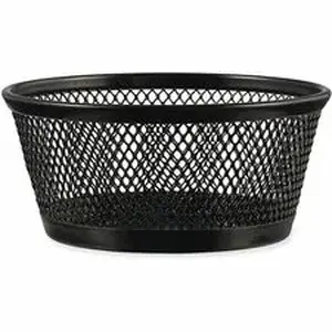 Universal Products UNV 20014 - Universal Jumbo Mesh Storage Dish, 4.38" Diameter x 2"h, Black - 1 Compartment(s) - 2" Height - Black - Wire Mesh - 1 Each