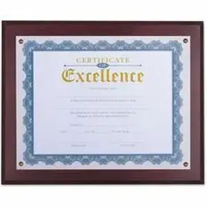 Universal Products UNV 76825 - Universal Document Frame - 13.33" x 11" Frame Size - Rectangle - Vertical, Horizontal - Dust Resistant, Debris Resistant - Acrylic - Clear, Mahogany - 1 Each