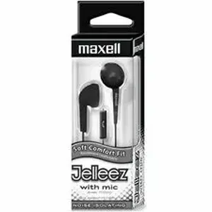 Maxell MAX 191569 - Jelleez JELM-BK Earset - Stereo - Wired - 20 Hz to 23 kHz - Earbud - Binaural - Outer-ear - 4 ft Cable - Black