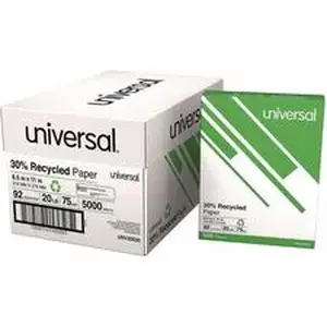 Universal Products UNV 20030 - Universal Copy Paper - 92 Brightness - 20 lb Basis Weight - 75 g/m² Grammage - White - 5000 Sheets - 500 Sheets per Ream - 10 / Carton