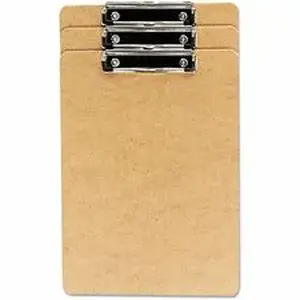 Universal Products UNV 05563 - Universal Clipboard - 0.50" Clip Capacity - Storage for Document - 8 1/2" x 14" Sheet Size - Hardboard - Brown - 3 / Pack
