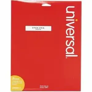 Universal Products UNV 80111 - Universal File Folder Label - 3 7/16" Width x 21/32" Length - Permanent Adhesive - Rectangle - Laser, Inkjet - White, Blue, Green, Red, Yellow - Paper - 30 / Sheet - 25 Total Sheets - 25 / Pack