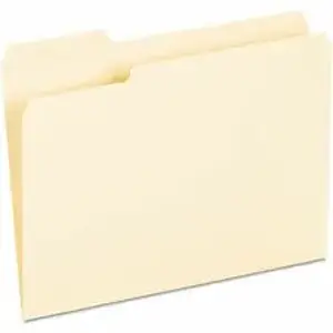 Universal Products UNV 12213 - Universal 1/3 Tab Cut Letter Top Tab File Folder - 8 1/2" x 11" - Assorted Tab Position - 9.5 pt. - Manila Paper - 100 / Box
