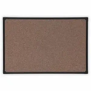 Universal Products UNV 43022 - Universal Bulletin Board - 23.62" Board Height x 35.43" Board Width x 0.47" Board Depth - Brown Rubber, Cork Surface - Durable, Sleek Style, Heavy Duty, Sturdy - Black Plastic Frame - 1 Each