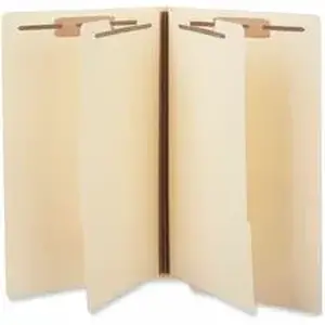 Universal Products UNV 16151 - Universal Straight Tab Cut Legal Classification Folder - 8 1/2" x 14" - 2" Expansion - 6 Fastener - 2" Fastener Capacity - End Tab Location - 2 Divider - Manila - 10 / Box