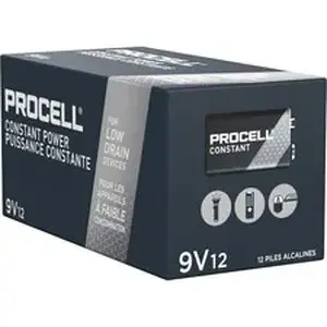 Duracell DUR PC1604BKD - Procell by Duracell 9-Volt Alkaline Batteries - For Industrial - 9V - 692 mAh - 9 V DC - 12 / Box