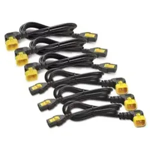 Apc - Schneider Electric APW AP8704RWW - APC by Schneider Electric Power Cord Kit (6 EA), Locking, C13 to C14 (90 Degree), 1.2m - For PDU - Black - 3.94 ft Cord Length - IEC 60320 C13 / IEC 60320 C14 - 1 Each