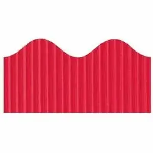 Pacon Corporation PAC 37036 - Bordette Decorative Border - Skill Learning: Decoration - Pre-scalloped Shape - Fade Resistant, Sturdy, Corrugated, Recyclable - 2.25" Width x 600" Length - Flame - 1 Roll