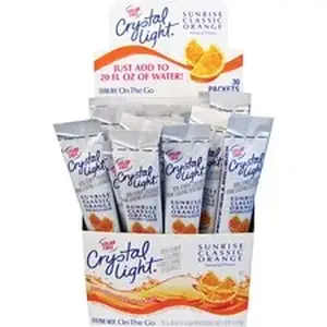 Heinz KRF GEN00504 - Crystal Light On-The-Go Orange Mix Sticks - 0.16 oz - 30 / Box