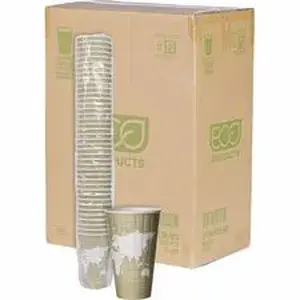 Eco-products,inc. EPBNHC16WD - Eco-Products 16 oz World Art Insulated Hot Beverage Cups - 16 fl oz - Tan - Hot Drink - 600 / Carton