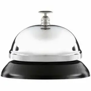 Universal Products UNV 10000 - Universal Call Bell - 3.4" Diameter - Brushed Nickel - Nickel Plated Steel - Black