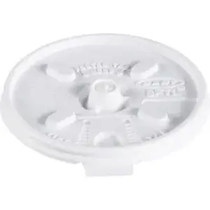 Dart Container Corporation DCC 8FTL - Dart Lids for Foam Cups and Containers - Round - Plastic - White - 1000 / Carton