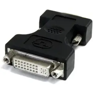 Startech STC DVIVGAFMBK - .com DVI to VGA Cable Adapter - Black - F/M - 1 x 15-pin HD-15 VGA Male - 1 x 29-pin DVI-I (Dual-Link) Digital Video Female - Black - 1 Each