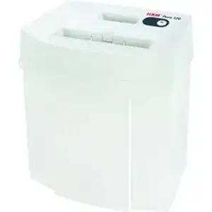Hsm HSM 2310113 - Pure 120 - 1/8" - Strip Cut - 12 Per Pass - for shredding Staples, Paper, Paper Clip, Credit Card - 0.125" Shred Size - P-2/T-2/E-2 - 8.86" Throat - 5.30 gal Wastebin Capacity - White