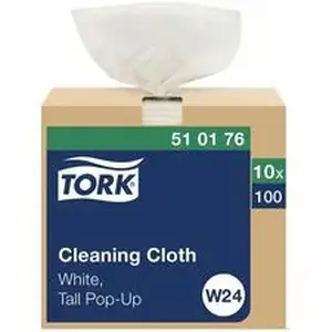 Essity TRK 510176 - TORK Cleaning Cloth - 1 Ply - 8.46" Width x 16.13" Length - White - 10 / Carton