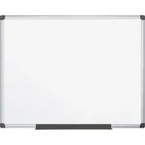 Bi-silque Visual Communication Products BVC MA2707170 - MasterVision Super Value Lacquered Steel Dry Erase Board - 48" (4 ft) Width x 72" (6 ft) Height - Lacquered Steel Surface - Anodized Aluminum Frame - Rectangle - Horizontal/Vertical - Magnetic - 1 Each