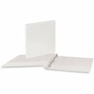 Universal Products UNV 20702 - Universal Slant D-Ring View Binder, 3 Rings, 0.5" Capacity, 11 x 8.5, White - 1/2" Binder Capacity - Letter - 8 1/2" x 11" Sheet Size - 120 Sheet Capacity - 3 Ring - Fastener: Ring - Pocket: 2, Inside Front & Back - Polypropylene - White - Non-stick - 1 Each
