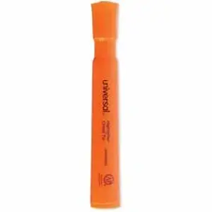 Universal Products UNV 08863 - Universal Desk Highlighters, Fluorescent Orange Ink, Chisel Tip, Orange Barrel, Dozen - Fluorescent Orange Ink - Orange Round, Tank Barrel - 12 / Dozen