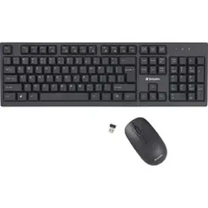 Verbatim VER 70724 - Wireless Keyboard and Mouse Combo - USB Type A Wireless Bluetooth 2.40 GHz Keyboard - USB Type A Wireless Mouse - Optical - 1000 dpi - 3 Button - Multimedia Hot Key(s) - Symmetrical - AA, AAA - Compatible with Windows, Mac - 1 Each