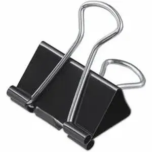 Universal Products UNV 11124 - Universal Binder Clips with Storage Tub, Medium, Black/Silver, 24/Pack - Medium - 1.3" Width - 0.63" Size Capacity - Black, Silver - Metal, Steel Wire - 24 / Pack