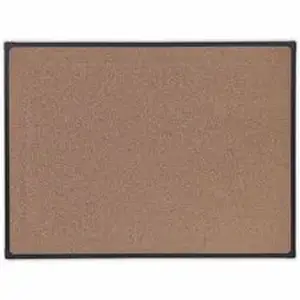 Universal Products UNV 43023 - Universal Bulletin Board - 35.43" Board Height x 47.24" Board Width x 0.47" Board Depth - Brown Rubber, Cork Surface - Durable, Sleek Style, Heavy Duty, Sturdy - Black Aluminum Frame - 1 Each
