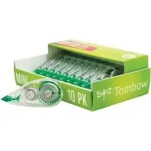 Tombow TOM 68722 - Mini Mono Correction Tape Dispensers - 0.16" Tape Width x 26.25 ft Tape Length - 1 Line(s) - White Tape - Ergonomic Dispenser - Acid-free, Non-refillable - White - 10 / Pack