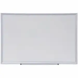 Universal Products UNV 44624 - Universal Deluxe Melamine Dry Erase Board, 36" x 24", White Surface, Satin Aluminum Frame - 36" (3 ft) Width x 24" (2 ft) Height - White Melamine Surface - Satin Aluminum Frame - 1 Each
