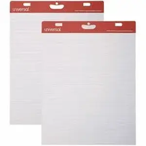 Universal Products UNV 45602 - Universal Easel Pad - 1 Subject(s) - 50 Sheets - Tape Bound - 15 lb Basis Weight - 34" Height x 27" Width - White Paper - Cardboard Cover - 2 / Carton