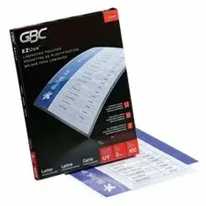 Acco Brands GBC 3745003 - GBC Fusion EZUse Laminating Pouches - Sheet Size Supported: Letter 8.50" Width x 11" Length - Laminating Pouch/Sheet Size: 9" Width x 11.50" Length x 3 mil Thickness - Glossy - for Document - UV Resistant, Durable, Fade Resistant - Clear - 100 / Box